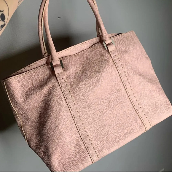 Falor Italia Pebbled Leather Tote Bag Purse - Picture 8 of 9